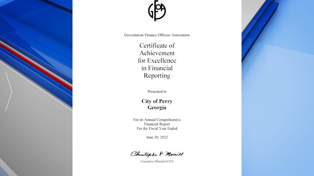 Certificate Of Excellence In Financial Reporting
